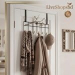 Over The Door Organizer – Steel Hook Hanger Rack for Clothes, Coats & Bags